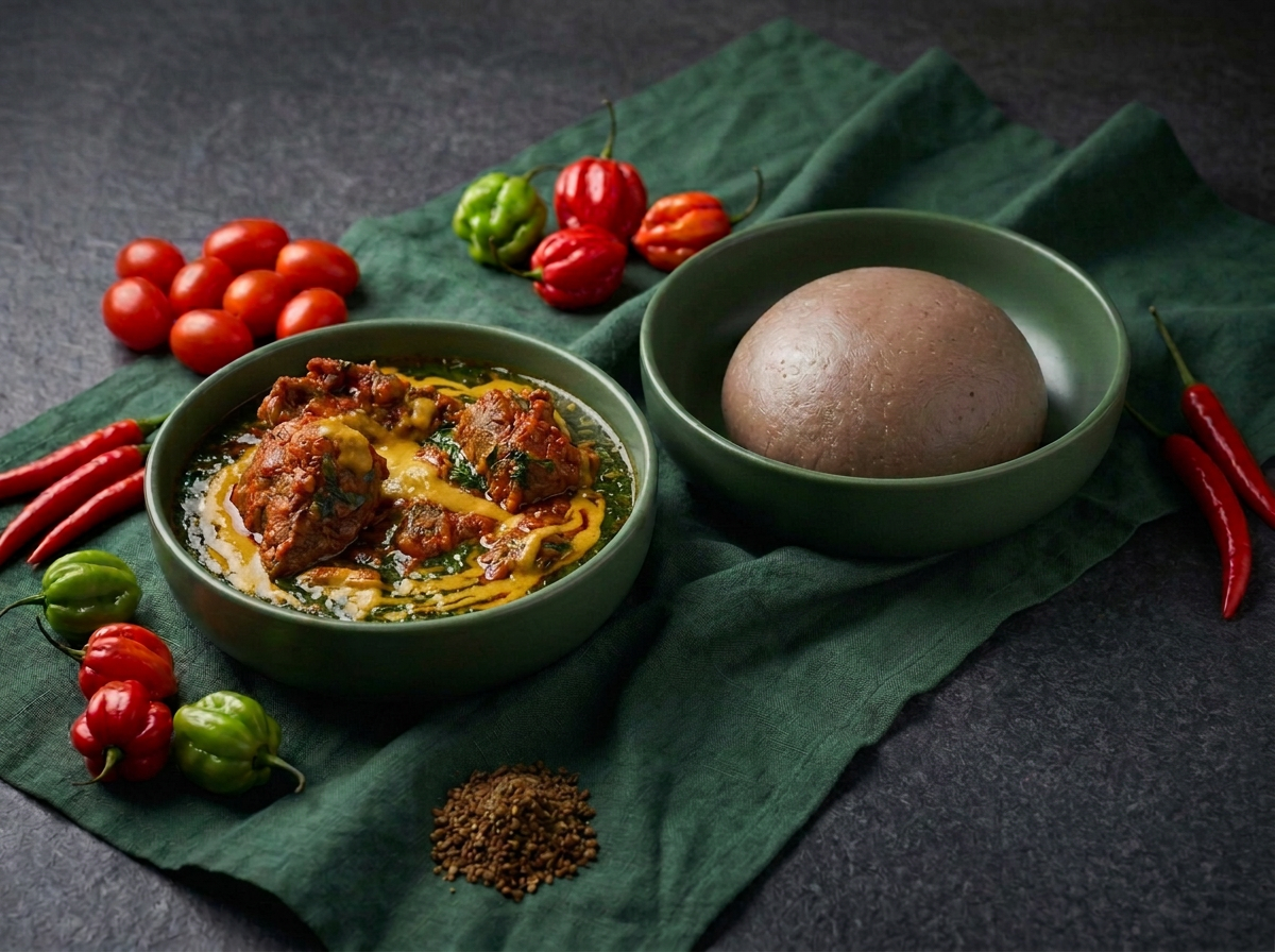 Amala, Gbegiri and Ewedu